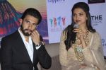 Ranveer Singh and Deepika Padukone promote their upcoming movie RAM-LEELA in Kolkata on 12th Nov 2013